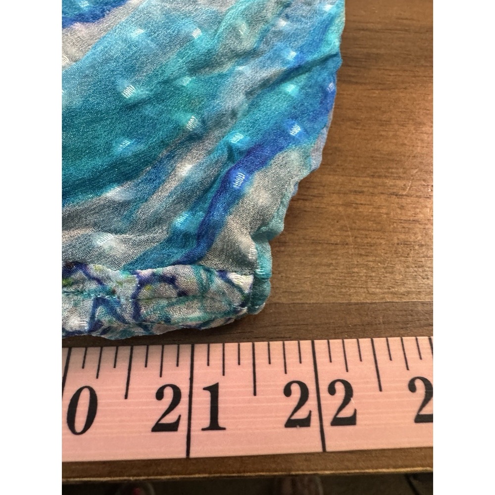 Nordstroms APNY Sheer Silk Top Medium Button Up Watercolor Wearable Art to Wear - Picture 14 of 16